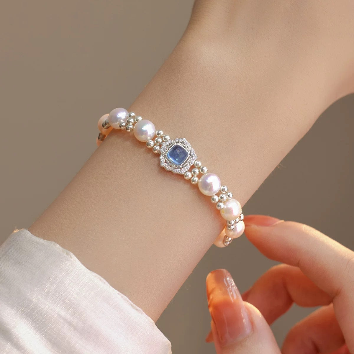 Ocean Harmony Aquamarine Bracelet
