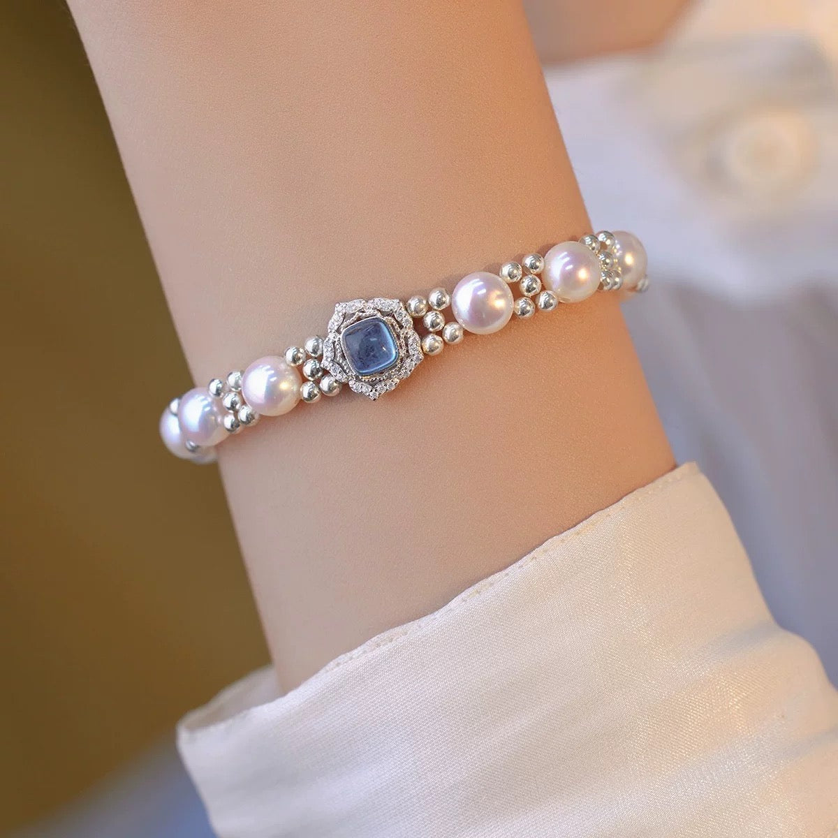 Ocean Harmony Aquamarine Bracelet