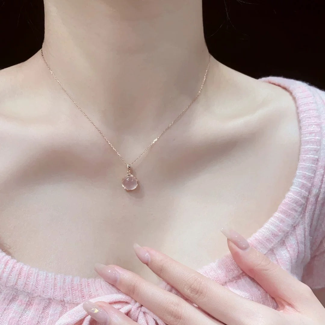 Lover’s Dream Rose Quartz Necklace