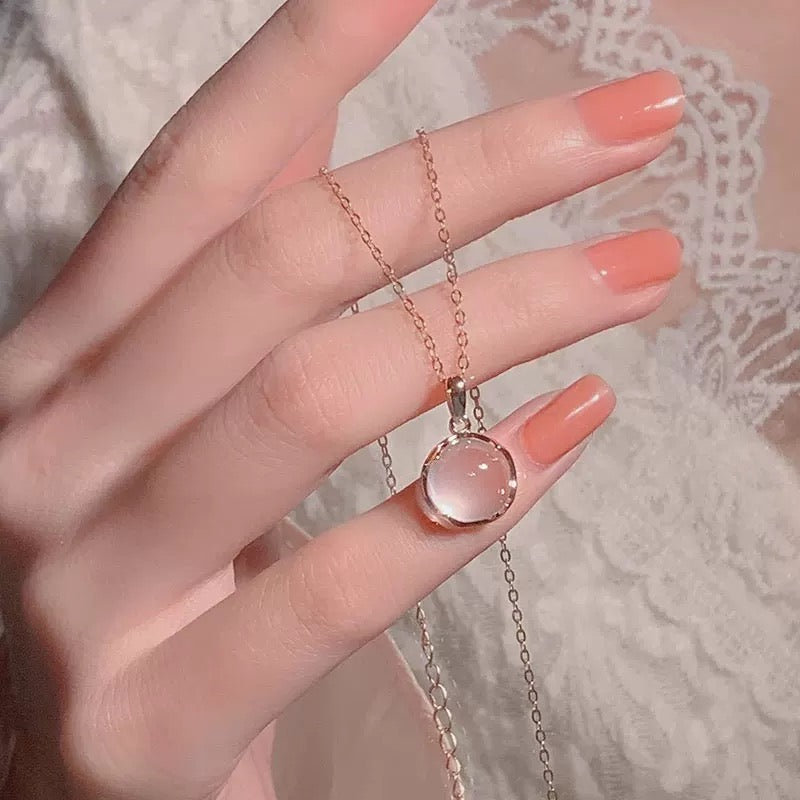 Lover’s Dream Rose Quartz Necklace