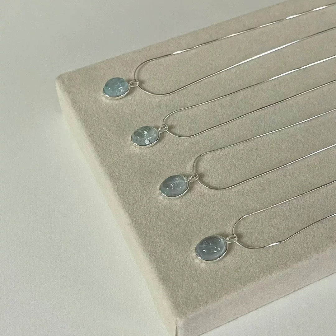 Azure Harmony Aquamarine Necklace