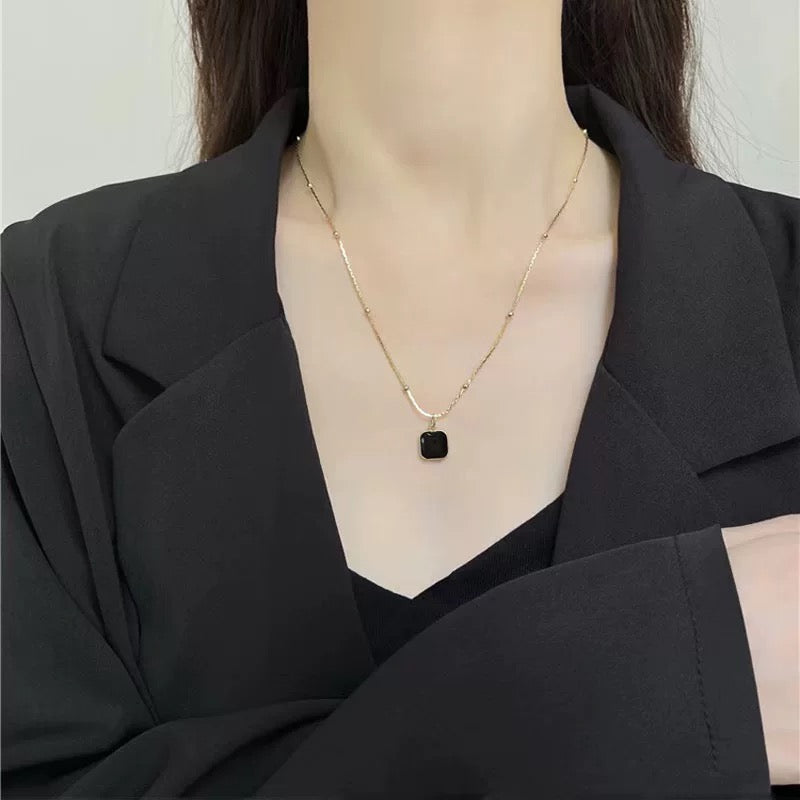 Midnight Guardian Obsidian Necklace