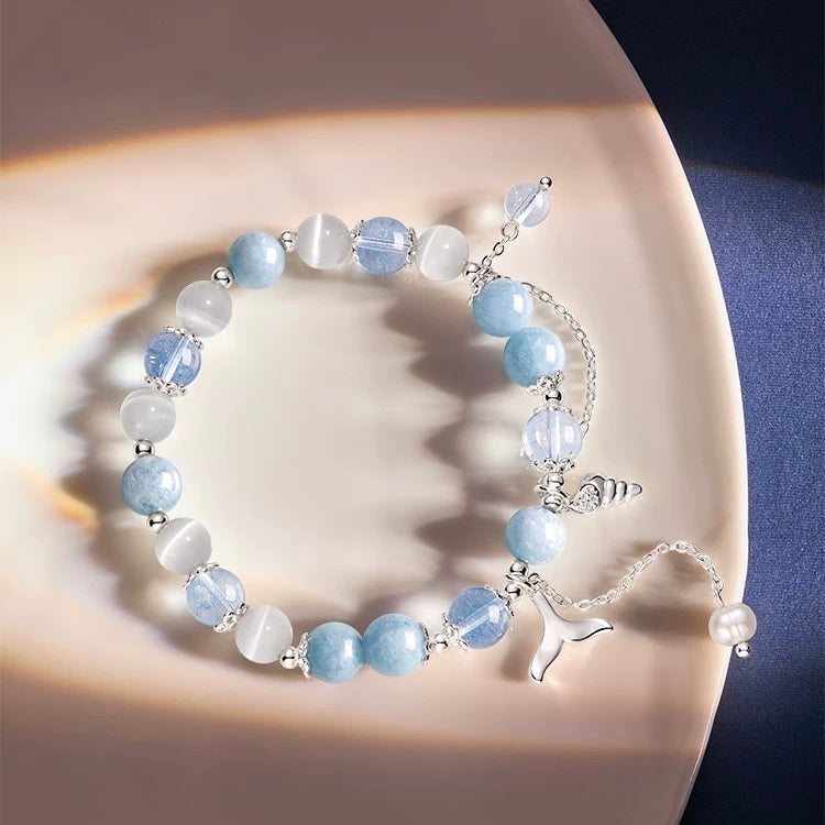 Ocean Whisper Aquamarine Bracelet