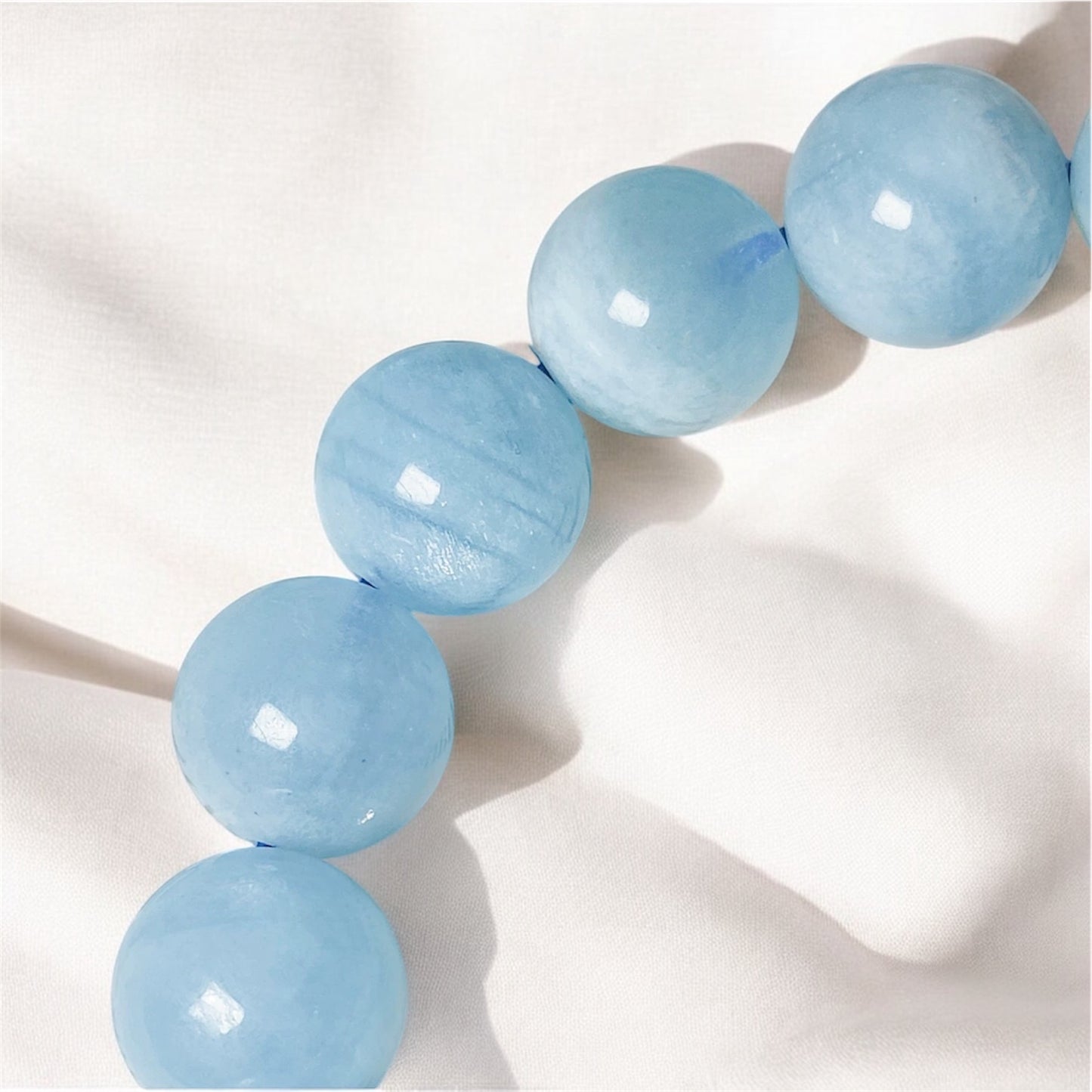 Ocean Whisper Aquamarine Bracelet (8mm Aquamarine)